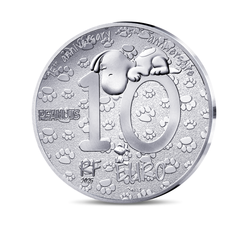 Monnaie de Paris 2025- PEANUTS - 75 ANS DE SNOOPY-10€ Argent BE colorisée