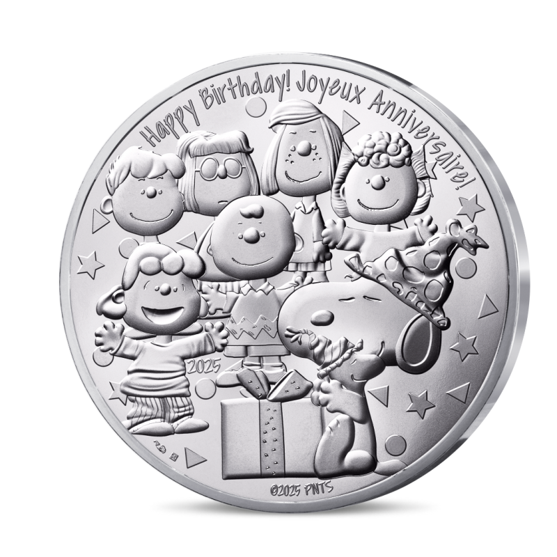 Monnaie de Paris 2025- PEANUTS - 75 ANS DE SNOOPY-100€ Argent