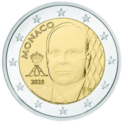 Monaco 2025-  2 euro Albert Nouvelle Face