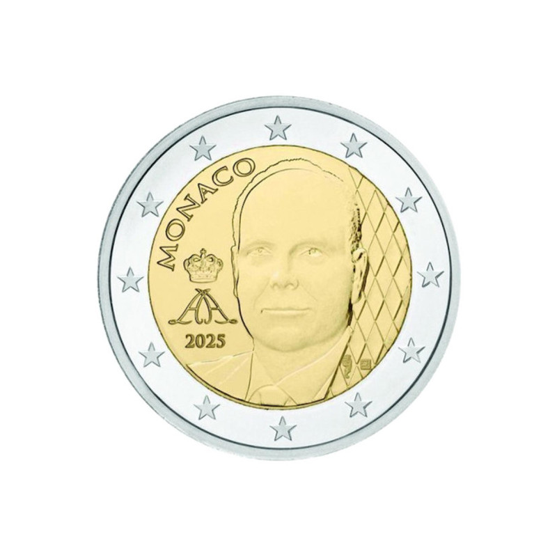 Monaco 2025-  2 euro Albert Nouvelle Face