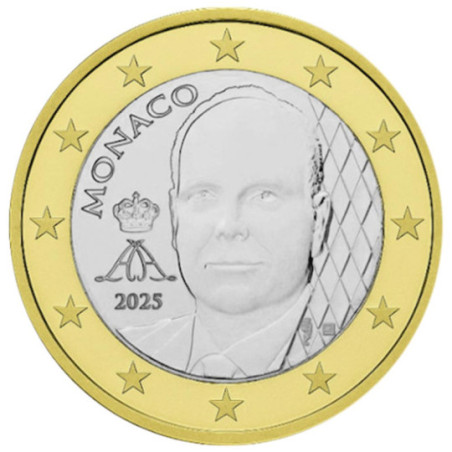 Monaco 2025-  1 euro Albert Nouvelle Face