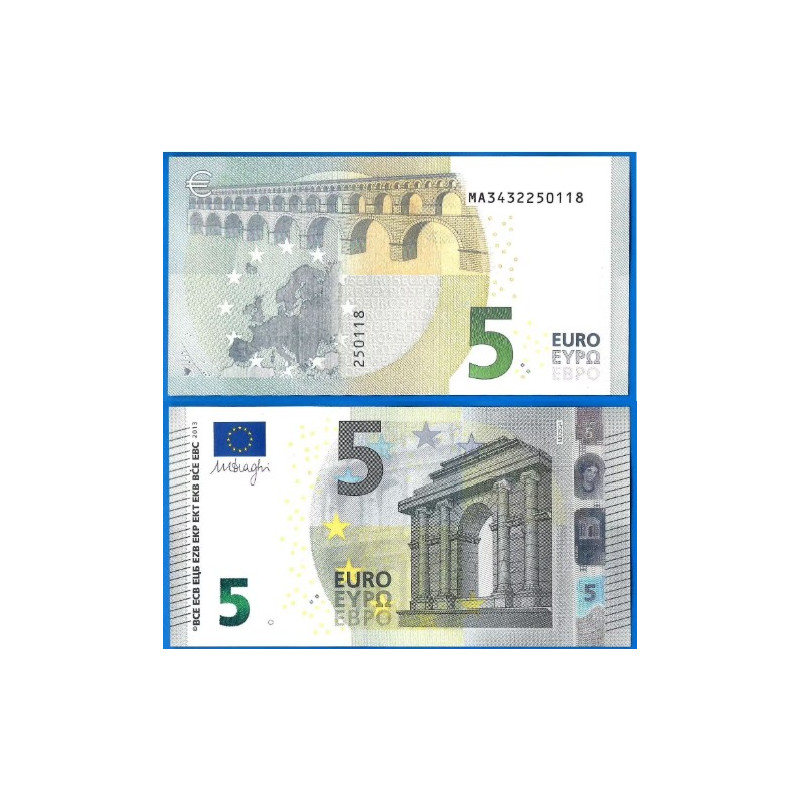 Billet de 5 Euro- SIGNATURE : DRAGHI