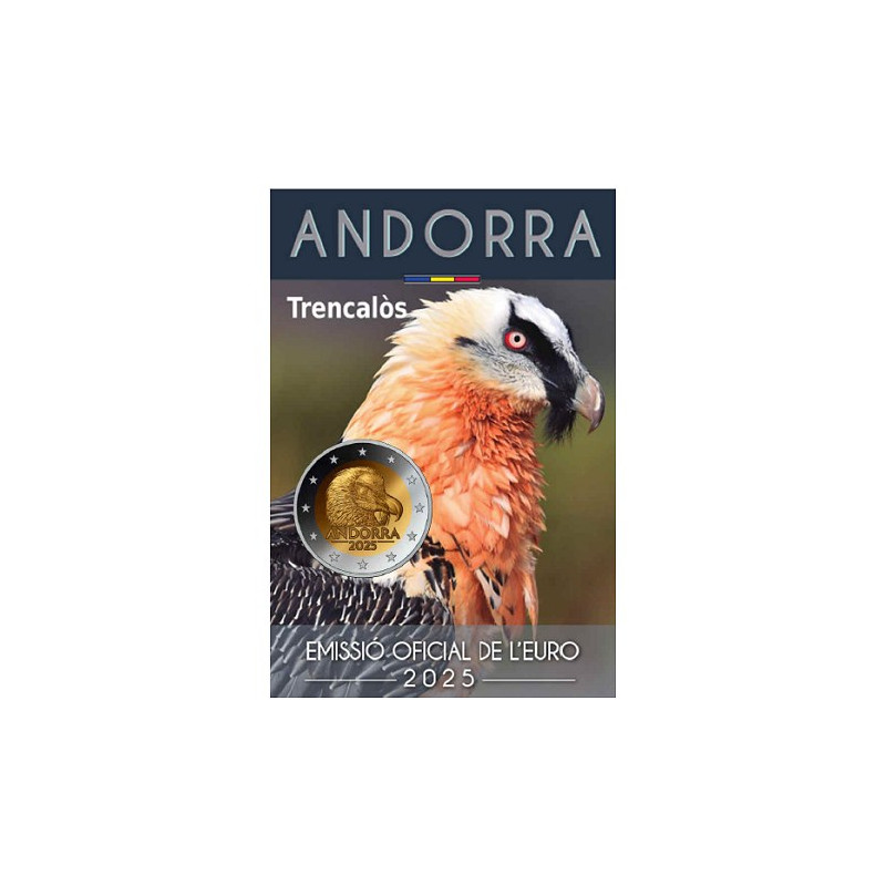 Andorre 2025  – 2 Euro commémorative -Le Gypaète barbu