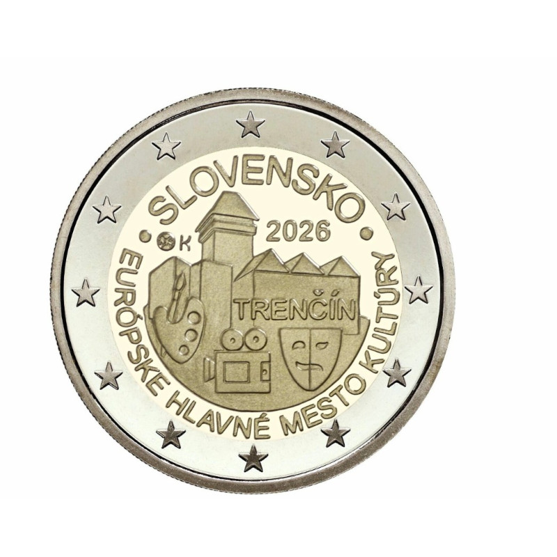 Slovaquie 2026 - 2 euro commémorative  Trenčín, capitale de la culture