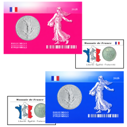 Série de 2 Coincards France 2026 - 1 Franc Semeuse