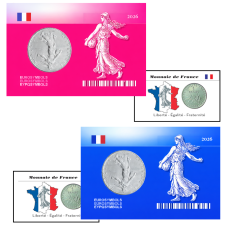 Série de 2 Coincards France 2026 - 1 Franc Semeuse