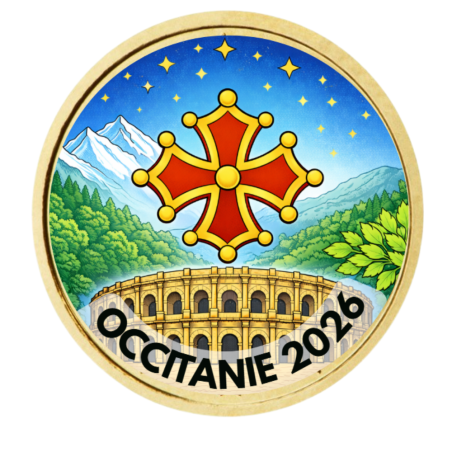 Les Régions 2026-50 cts domé couleur- Collection complète