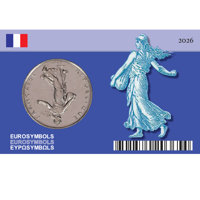 Série de 2 Coincards France 2026 - 1 Franc Semeuse