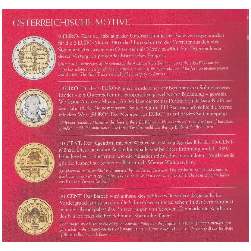 Autriche 2005 - Coffret euro BU