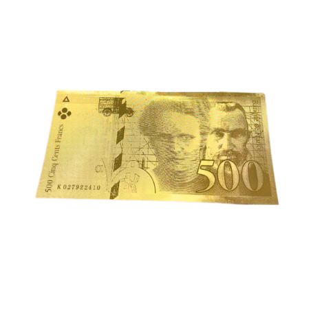 Reproduction billet  500 Francs Marie Curie- Doré