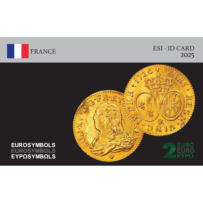 France 2025 Héritage 20 francs coq - carte commémorative