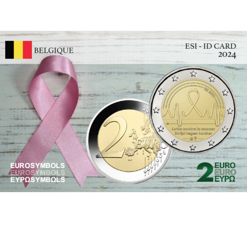 Belgique 2024- Cancer- carte commémorative  EuroSymbols Institute