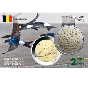 Belgique 2024- Présidence- carte commémorative  EuroSymbols Institute