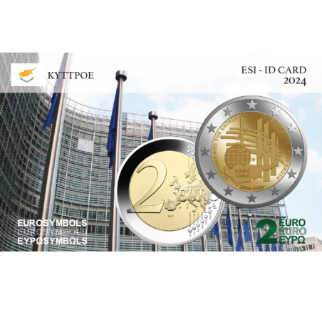 Chypre 2024- Adhesion à l'UE- carte commémorative  EuroSymbols Institute