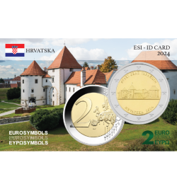 Croatie 2024- Chateau de Varazdin- carte commémorative  EuroSymbols Institute