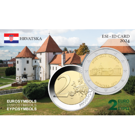 Croatie 2024- Chateau de Varazdin- carte commémorative  EuroSymbols Institute