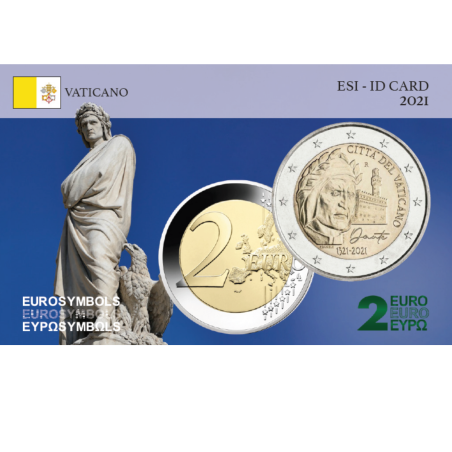 Vatican 2021- Dante- carte commémorative  EuroSymbols Institute