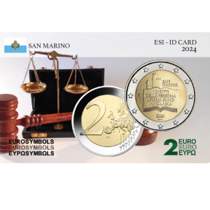 Saint Marin 2024- Droits Civils- carte commémorative  EuroSymbols Institute
