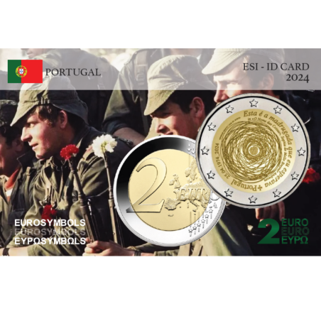 Portugal 2024- Les Oeillets- carte commémorative  EuroSymbols Institute