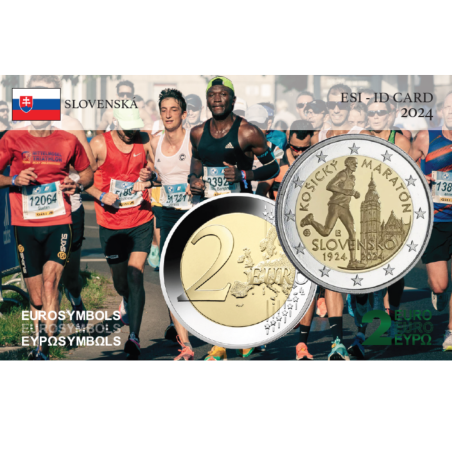 Slovaquie 2024- Marathon- carte commémorative  EuroSymbols Institute
