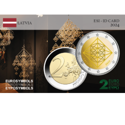 Lettonie 2024- Himmeli - carte commémorative  EuroSymbols Institute