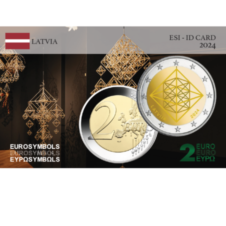 Lettonie 2024- Himmeli - carte commémorative  EuroSymbols Institute