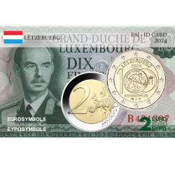 Luxembourg 2024- Francs- carte commémorative  EuroSymbols Institute