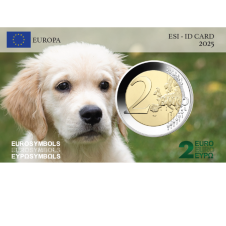 Europa 2025 - La collection des Animaux Chiens et Chats- carte commémorative  EuroSymbols Institute