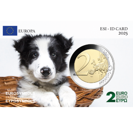 Europa 2025 - La collection des Animaux Chiens et Chats- carte commémorative  EuroSymbols Institute