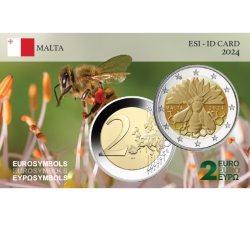 Malte 2024- Abeille - carte commémorative  EuroSymbols Institute