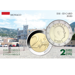 Monaco 2020- Le Palais - carte commémorative  EuroSymbols Institute