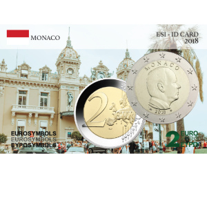 Monaco 2018- Le Casino- carte commémorative  EuroSymbols Institute
