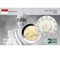 Monaco 2023- Louis II - carte commémorative  EuroSymbols Institute