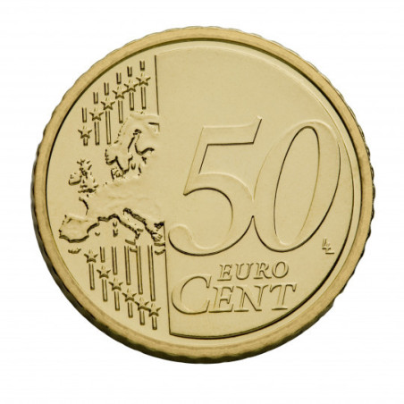 Monaco x Vatican 2026-Historique Visite du Pape à Monaco -50 cts domé couleur- Collection complète