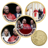 Monaco x Vatican 2026-Historique Visite du Pape à Monaco -50 cts domé couleur- Collection complète