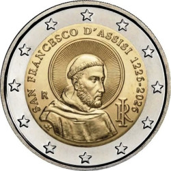 Italie 2026 - 2 euro commémorative - Saint Francois d'assis