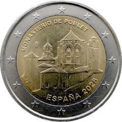 Espagne 2026 - 2 euro commémorative - Monastère de Poblet - Patrimoine de l'Unesco