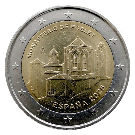 Espagne 2026 - 2 euro commémorative - Monastère de Poblet - Patrimoine de l'Unesco