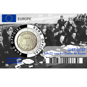 Belgique 2027 - Coincard 70 ans traité de Rome -1957/2027
