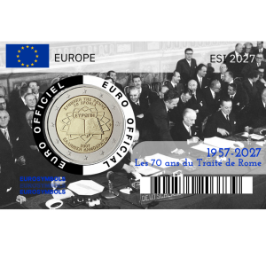 Grèce 2027 - Coincard 70 ans traité de Rome -1957/2027