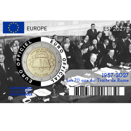 Irlande 2027 - Coincard 70 ans traité de Rome -1957/2027