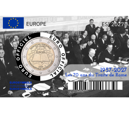 Collection complète 2027 - 12 Coincards - 70 ans traité de Rome -1957/2027
