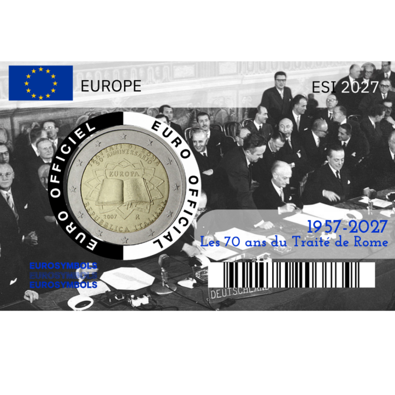 Collection complète 2027 - 12 Coincards - 70 ans traité de Rome -1957/2027