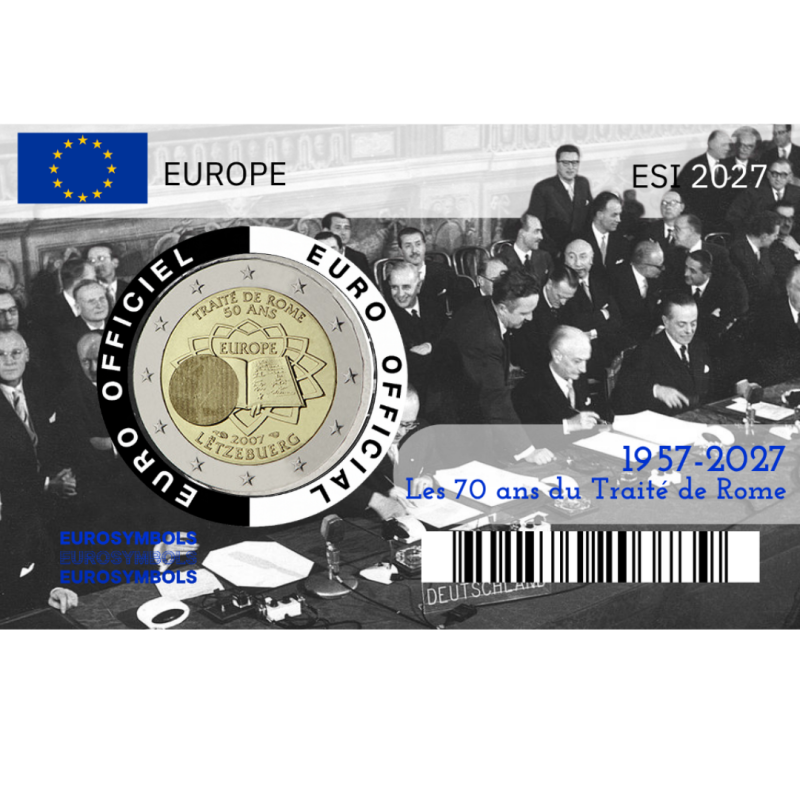 Collection complète 2027 - 12 Coincards - 70 ans traité de Rome -1957/2027