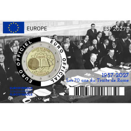 Collection complète 2027 - 12 Coincards - 70 ans traité de Rome -1957/2027