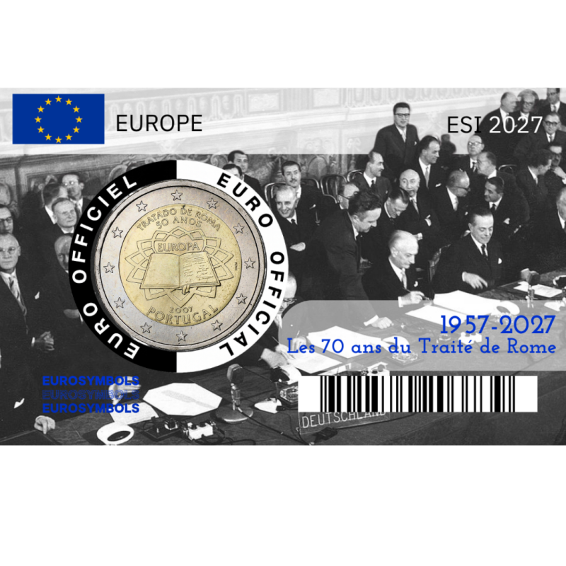 Collection complète 2027 - 12 Coincards - 70 ans traité de Rome -1957/2027