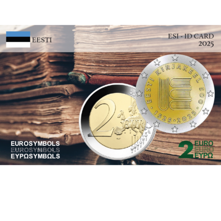 Estonie 2025- Littérature- carte commémorative  EuroSymbols Institute