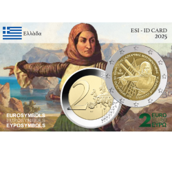 Grèce 2025- Bouboulina - carte commémorative  EuroSymbols Institute