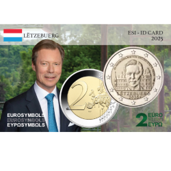Luxembourg 2025- Grand-Duc Henri - carte commémorative EuroSymbols Institute