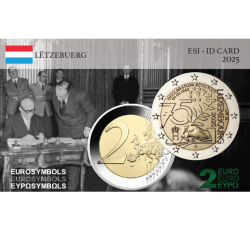 Luxembourg 2025- 75 ANS déclaration de Schuman- carte commémorative EuroSymbols Institute